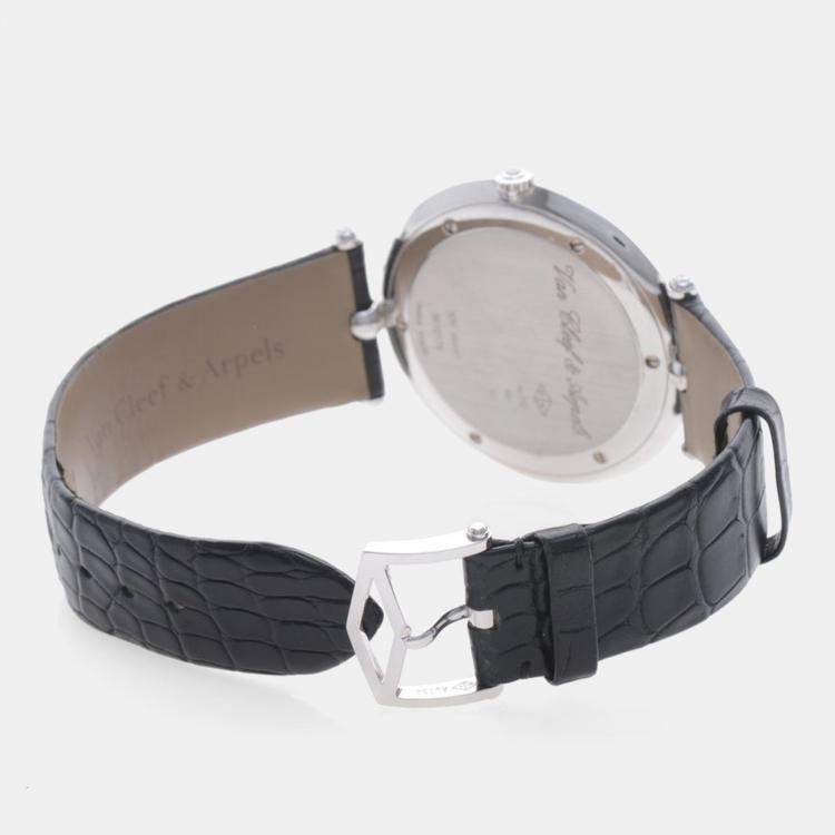 Pre Owned Van Cleef & Arpels Pierre Manual Winding White Gold Men's Wristwatch 42 mm
