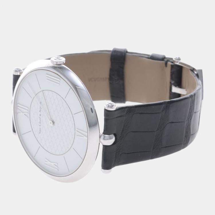 Pre Owned Van Cleef & Arpels Pierre Manual Winding White Gold Men's Wristwatch 42 mm