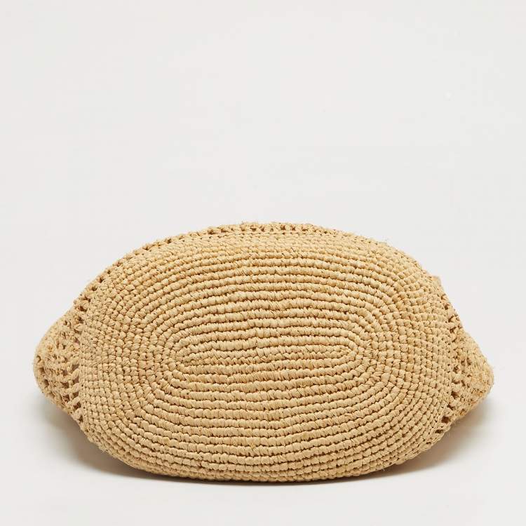 Pre Owned حقيبة فانيسا برونو هوبو لوجو رافيا بلون كريمي