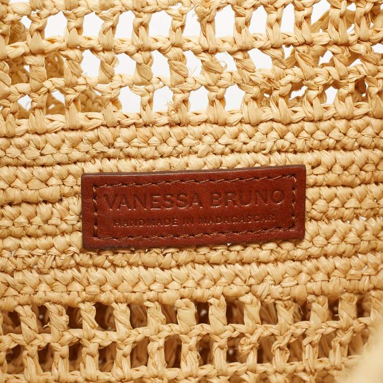 Pre Owned حقيبة فانيسا برونو هوبو لوجو رافيا بلون كريمي