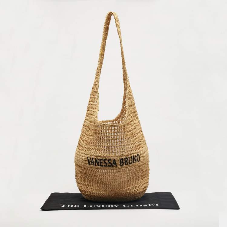 Pre Owned حقيبة فانيسا برونو هوبو لوجو رافيا بلون كريمي