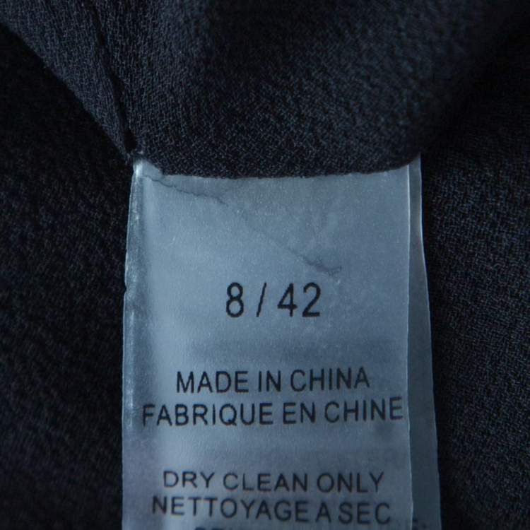 Pre Owned Vera Wang Black Embellished Satin Bod Detail Sleeveless Dress M