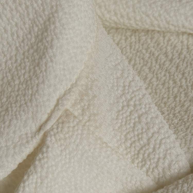 Pre Owned Veronica Virta White Crepe Neck Tie -Up Detail Blouse XS