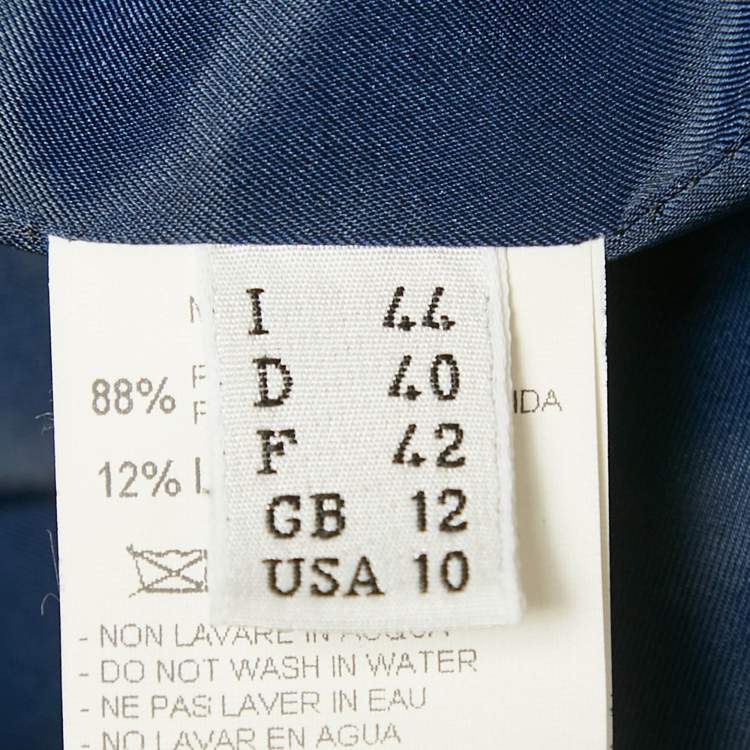 Pre Owned Versace Classic V2 Navy Blue Nylon Blazer M