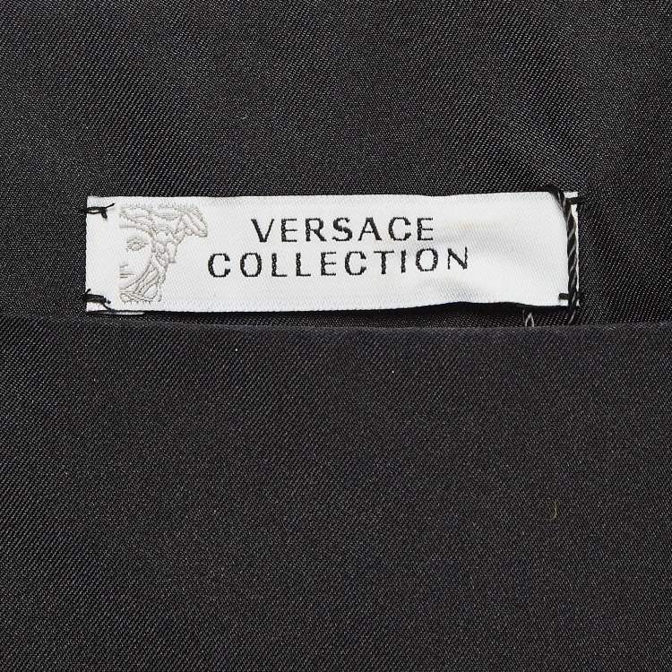Pre Owned Versace Collection Multicolor Printed Silk Mini Dress XL