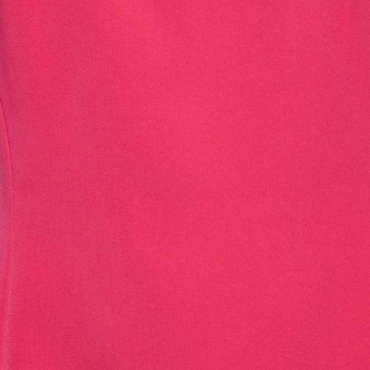 Pre Owned Versace Collection Pink Crepe Embellished Sheath Dress M