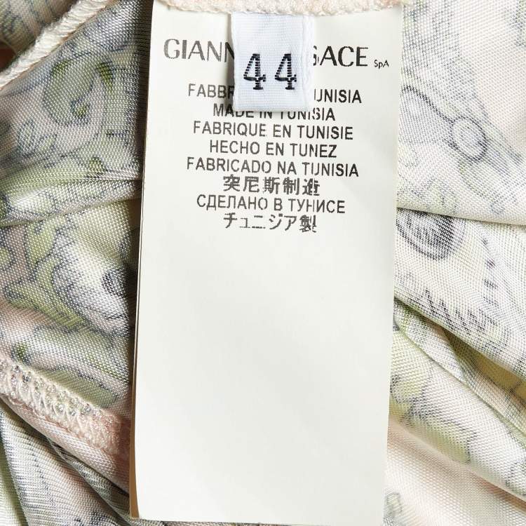 Pre Owned Versace Collection Multicolor Printed Waist Detail Short Dress M