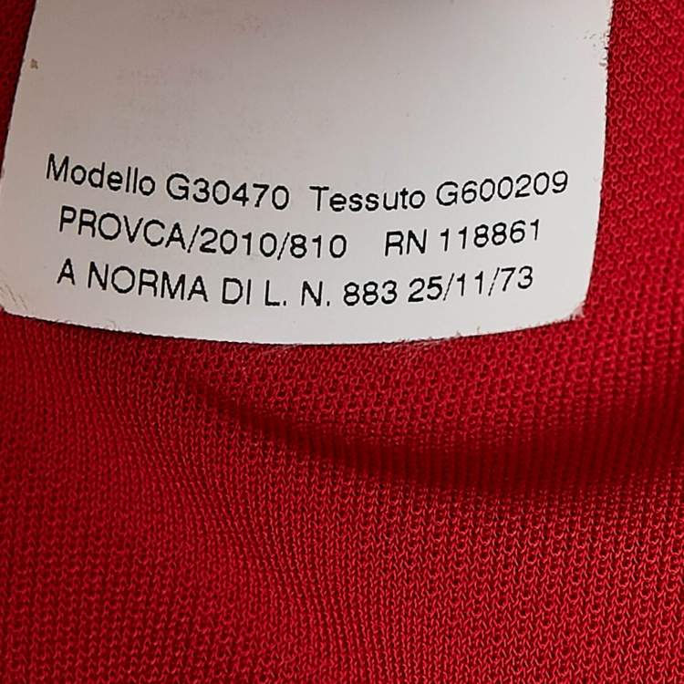 Pre Owned Versace Collection Red Jersey Ruched Short Dress M