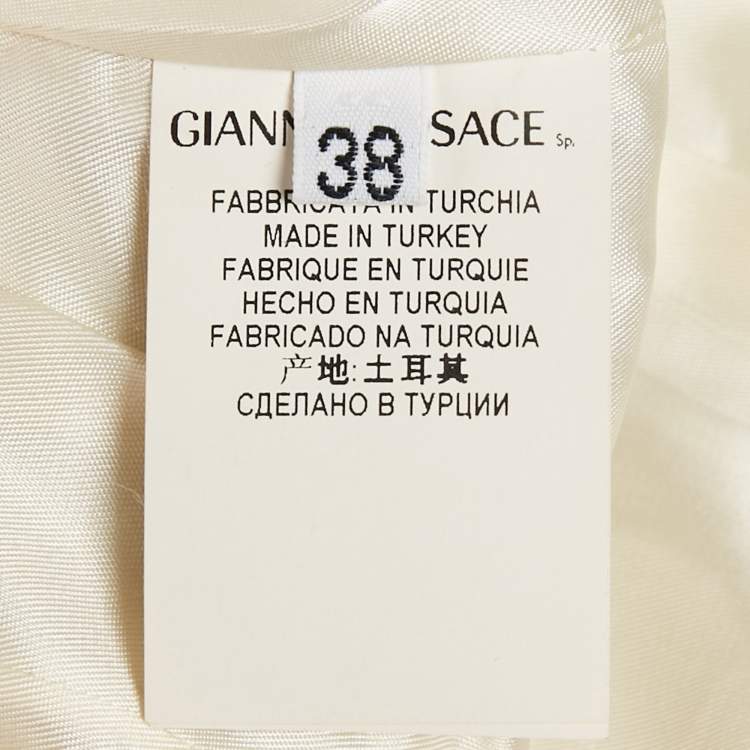 Pre Owned Versace Collection White Leather Sleeveless Mini Dress XS   