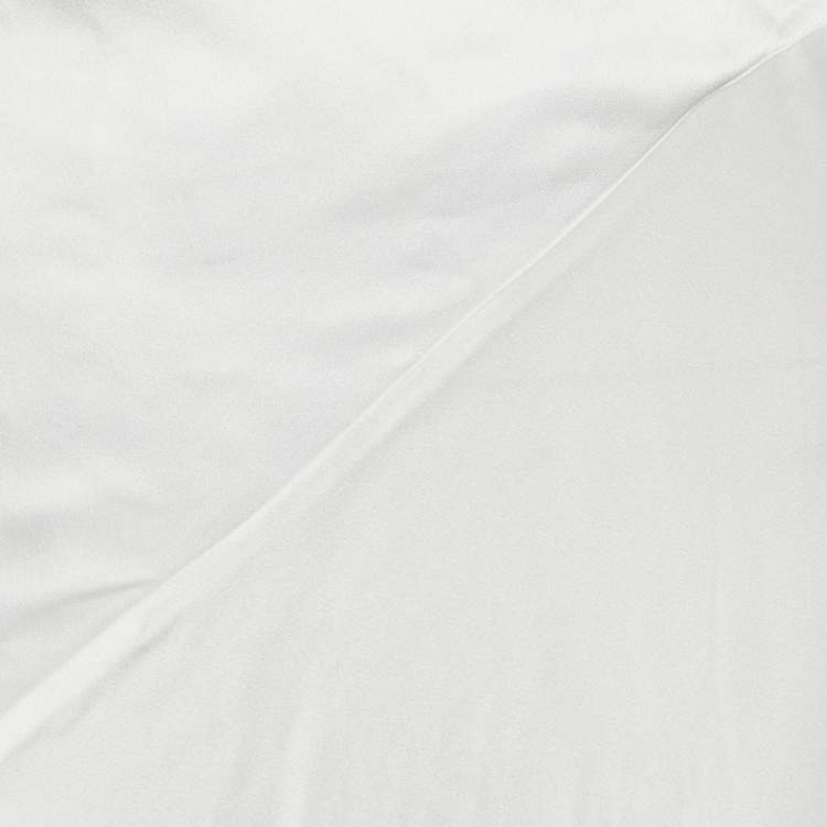 Pre Owned Versace Collection White Satin Overlay Detail Maxi Dress S