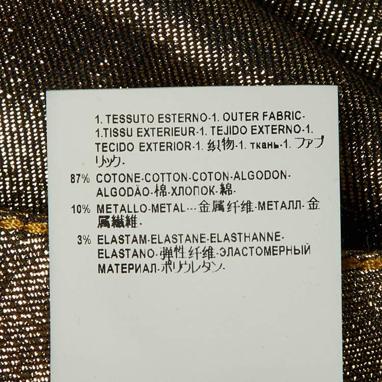 Pre Owned Versace Collection Gold Metallic Slim Fit Jeans L
