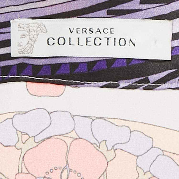 Pre Owned Versace Collection Multicolor Silk Kaftan Tunic M