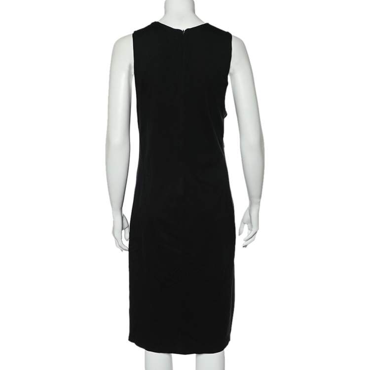 Pre Owned Versace Collection Black Knit Sleeveless Shift Dress M