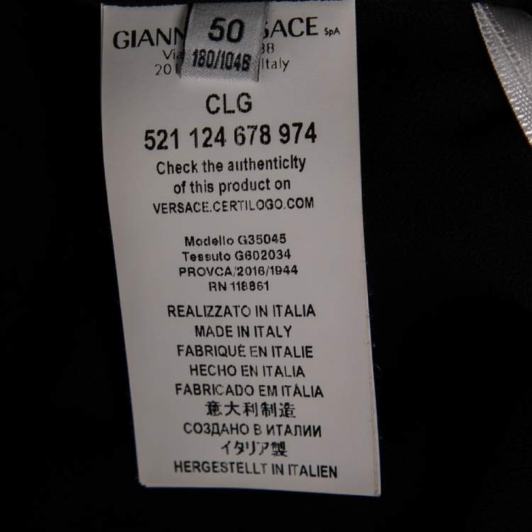 Pre Owned Versace Collection Black Crepe & Lace Detailed Pleated Maxi Dress XL