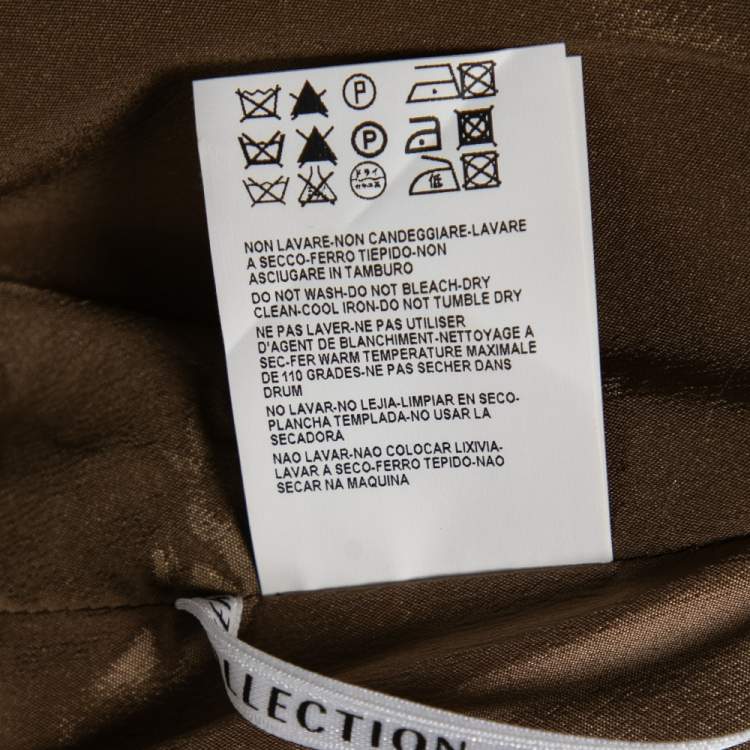 Pre Owned Versace Collection Brown Printed Sleeveless Dress M