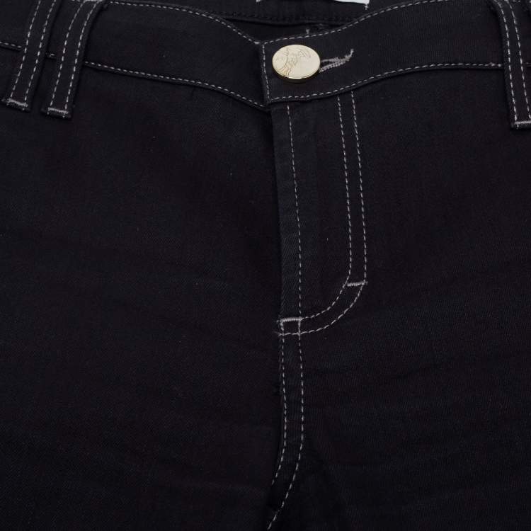Pre Owned Versace Collection Black Denim Straight Fit Jeans M