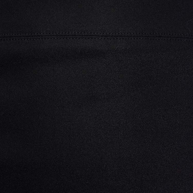 Pre Owned Versace Collection Black Cotton Knit Pencil Skirt L