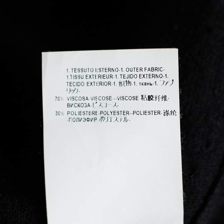 Pre Owned Versace Collection Black Knit Crystal Embellished Jumper  M