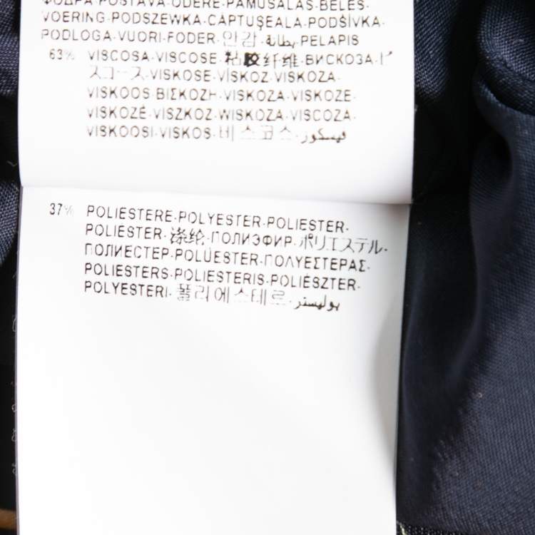 Pre Owned Versace Collection Navy Blue Printed Neoprene Skirt S