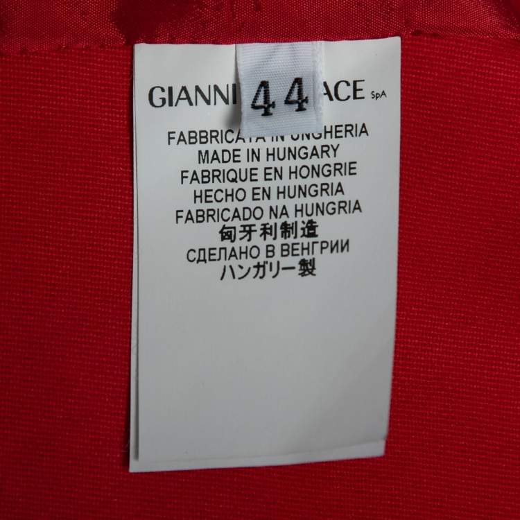 Pre Owned Versace Collection Vintage Red Wool Single-Breasted Blazer M