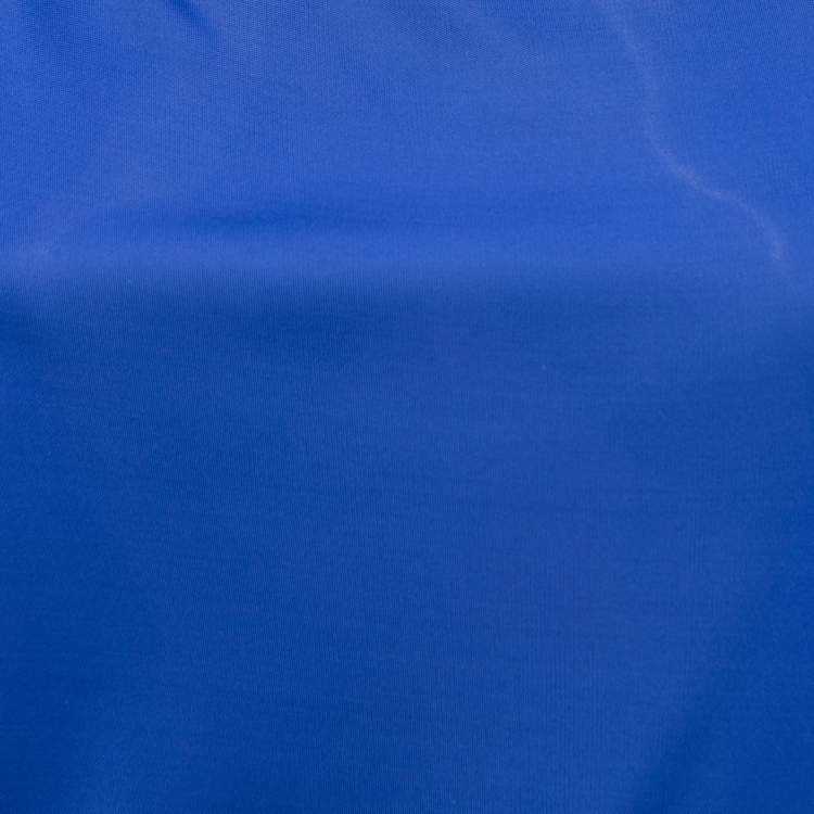 Pre Owned Versace Collection Blue Knit Tie Detail Blouse M