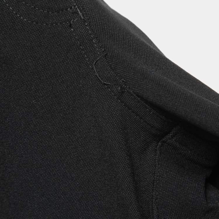 مملوكة مسبقًا Versace Collection Black Stretch Knit Slim Fit Trousers L