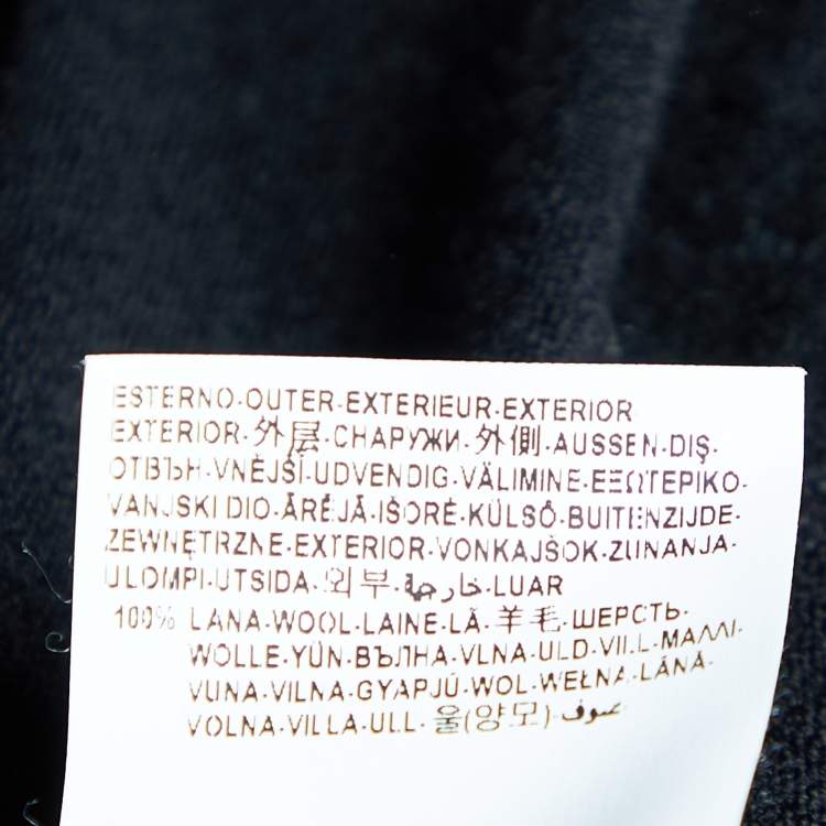Pre Owned Versace Collection Black Wool Long Sleeve Sweater L