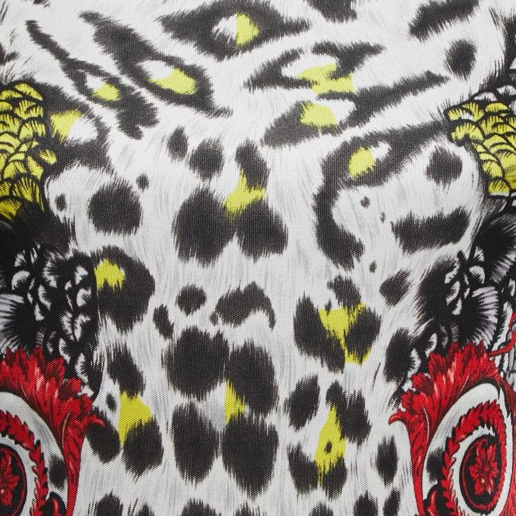Pre Owned Versace Collection Multicolor Printed Jersey Long Sleeve Mini Dress S