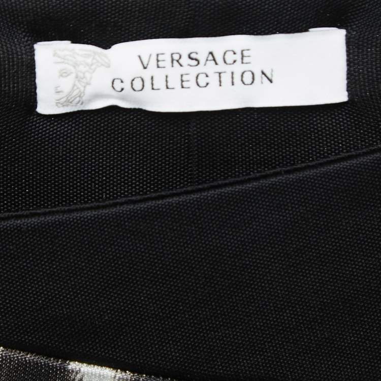 Pre Owned Versace Collection Multicolor Printed Jersey Long Sleeve Mini Dress S