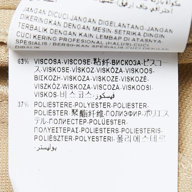 Pre Owned Versace Collection Beige Jersey Studded Dress S