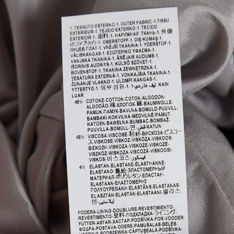Pre Owned Versace Collection Grey/Green Printed Cotton Blend Sleeveless Sheath Dress S