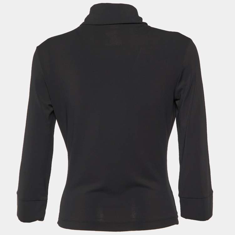 Pre Owned Versace Jeans Couture Black Jersey Trim Detail T-Shirt L