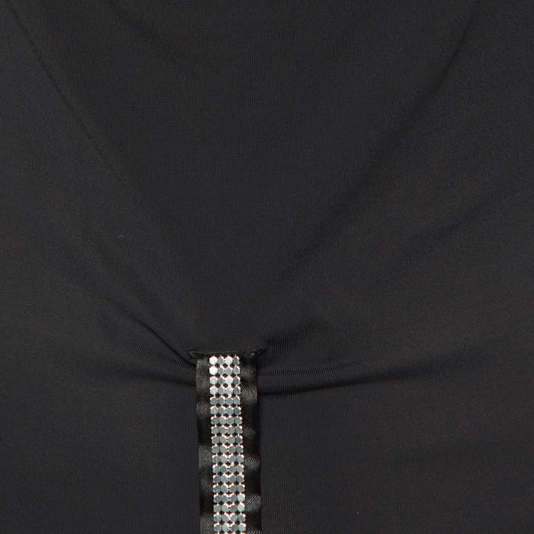 Pre Owned Versace Jeans Couture Black Jersey Trim Detail T-Shirt L