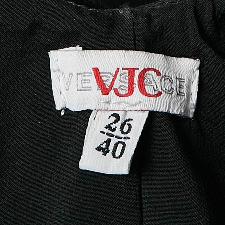 مملوكة مسبقًا Versace Jeans Couture Black Draped Sleeveless Short Dress XXS