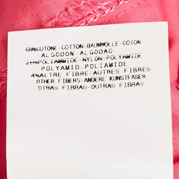 Pre Owned Versace Jeans Couture Pink Embellished Cotton Blend Sleeveless Top M
