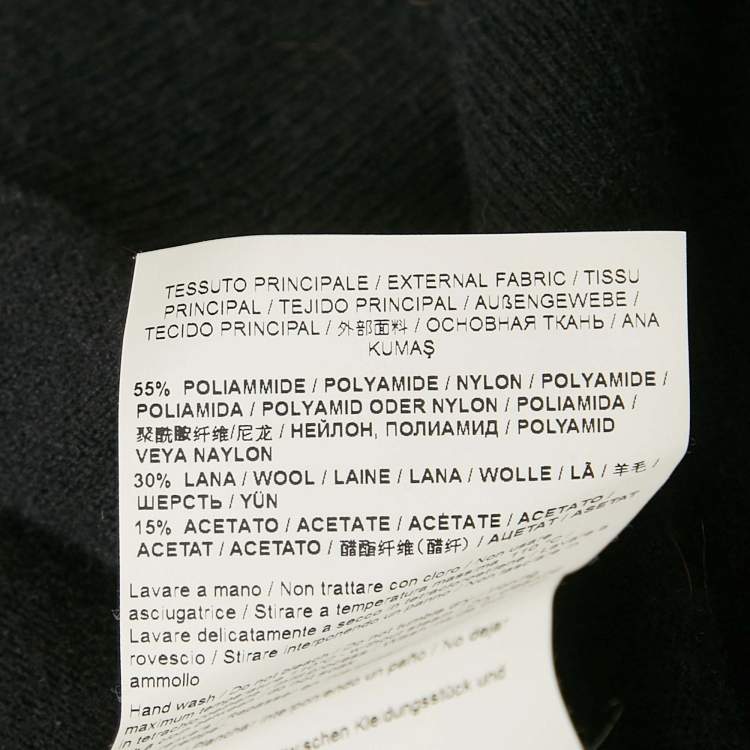 Pre Owned Versace Jeans Couture Black Logo Applique Detail Knit Mini Dress L