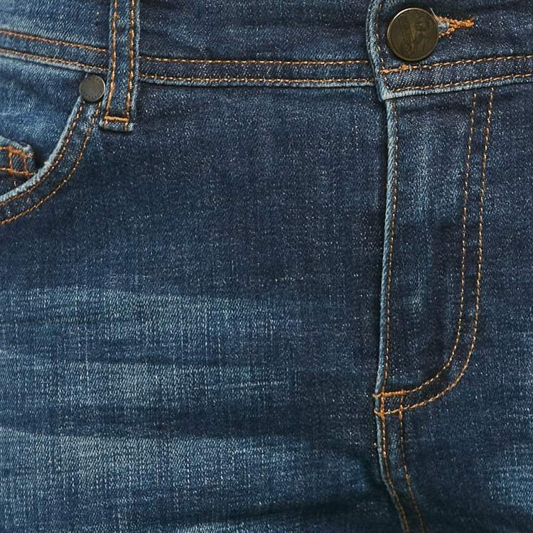Pre Owned Versace Jeans Blue Washed Denim Jeans M Waist 30"