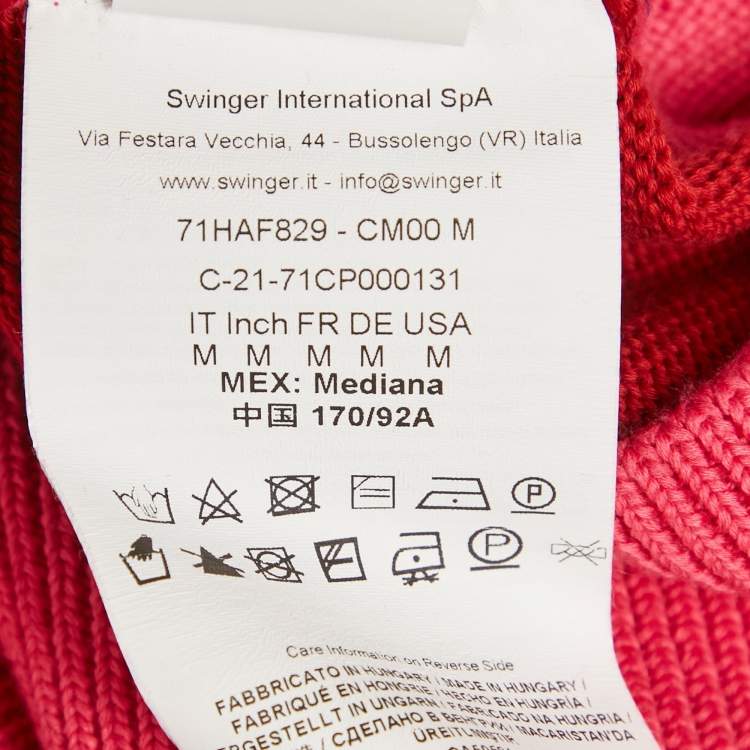 Pre Owned Versace Jeans Couture Multicolor Logo Cotton Knit Cropped Sweater XS