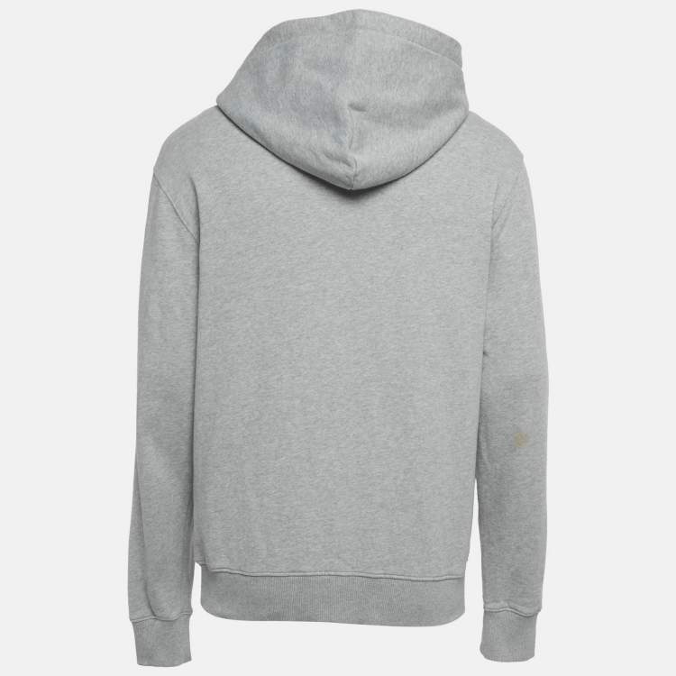 Pre Owned Versace Jeans Couture Grey Logo Applique Cotton Knit Sweatshirt L