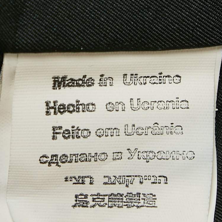 Pre Owned معطف فيرزاتشي جينز كوتور جلد أسود مقاس صغير - سمول