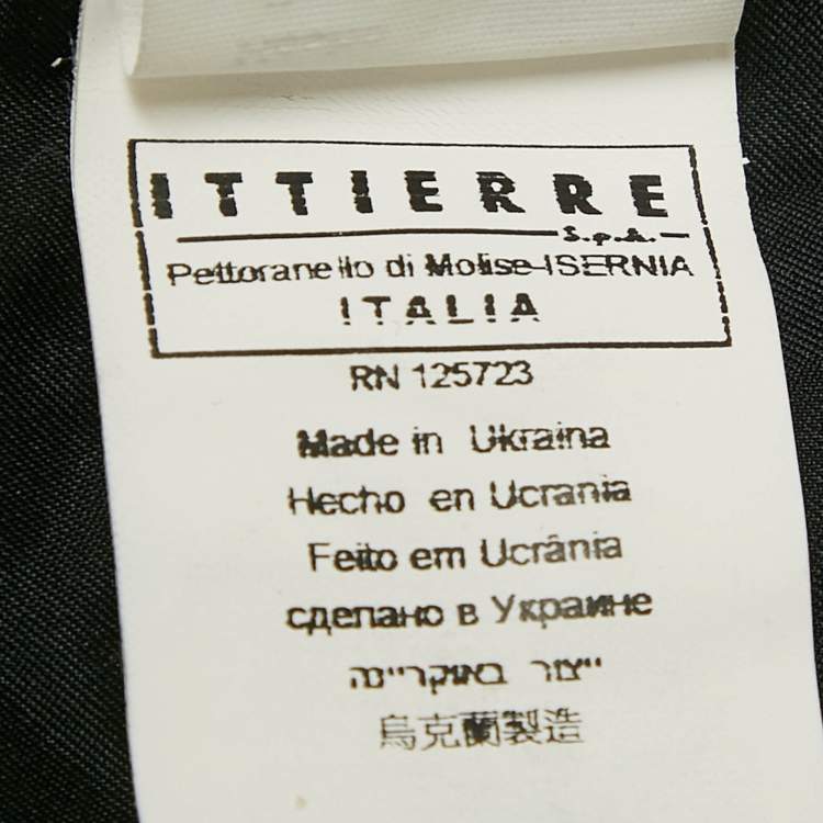 Pre Owned معطف فيرزاتشي جينز كوتور جلد أسود مقاس صغير - سمول