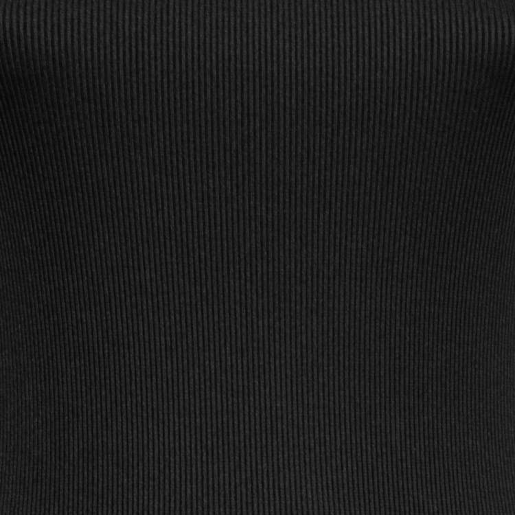 Pre Owned Versace Jeans Couture Black Knit Buckled Strap Detail Dress M