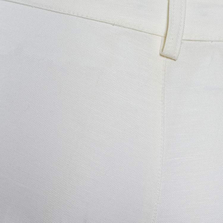 Pre Owned Versace Jeans Couture White Denim  Pocket Detail Jeans M/Waist 30"
