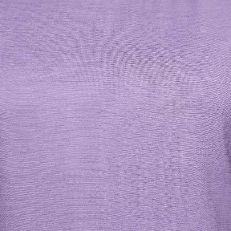 Pre Owned Versace Jeans Couture Purple Crepe Studded Sleeveless Dress M