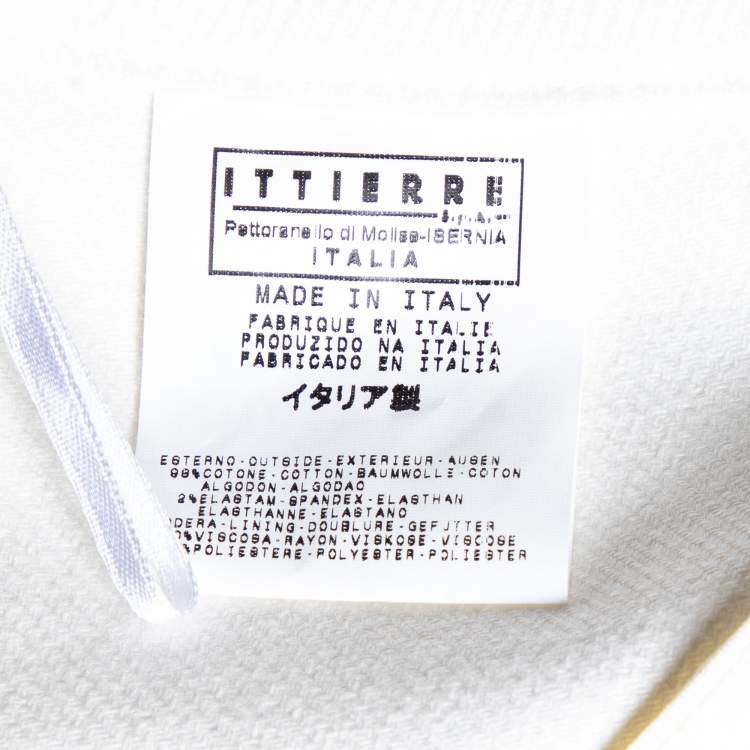 Pre Owned Versace Jeans Couture White Denim Knee Length Skirt M
