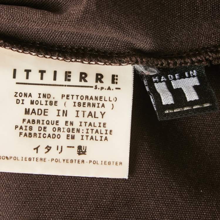Pre Owned Versace Jeans Couture Brown Embellished Jersey Tank Top XS