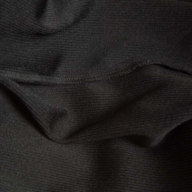 Pre Owned Versace Jeans Couture Black Rib Knit Buckle Detail Tank Top S