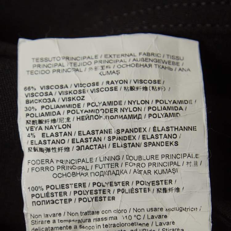 Pre Owned Versace Jeans Couture Black Belt Pocket Detail Skinny Pants L
