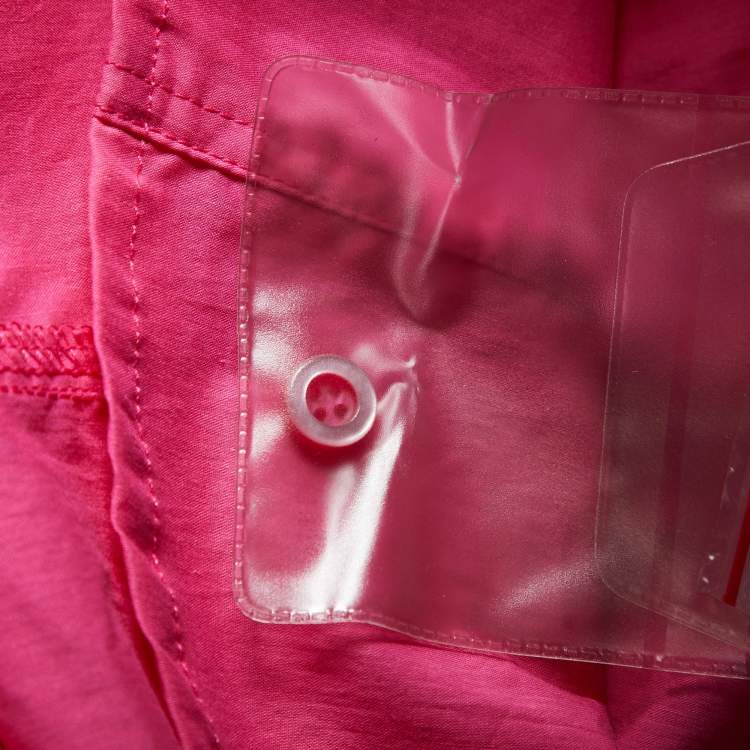 Pre Owned Versace Jeans Couture Pink Cotton Logo Detail Shirt M
