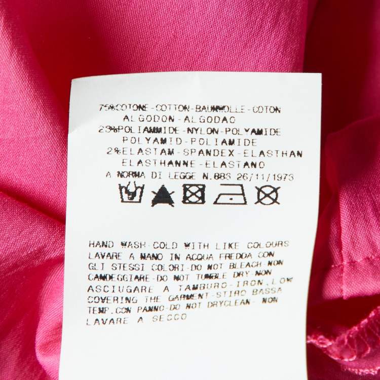 Pre Owned Versace Jeans Couture Pink Cotton Logo Detail Shirt M